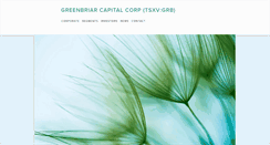 Desktop Screenshot of greenbriarcapitalcorp.com