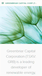 Mobile Screenshot of greenbriarcapitalcorp.com